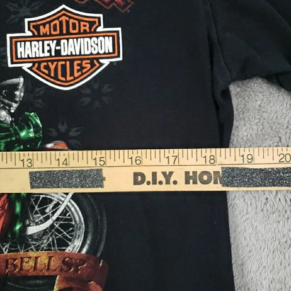 Harley Davidson T Shirt What Jingles Your Bells Santa Roeder Racing OH Men Sz M